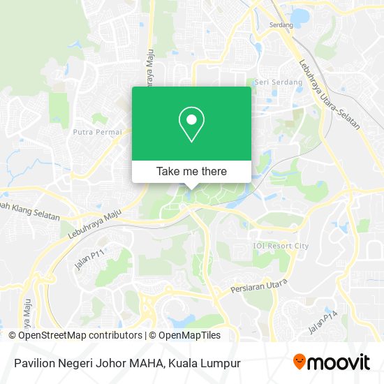 Peta Pavilion Negeri Johor MAHA