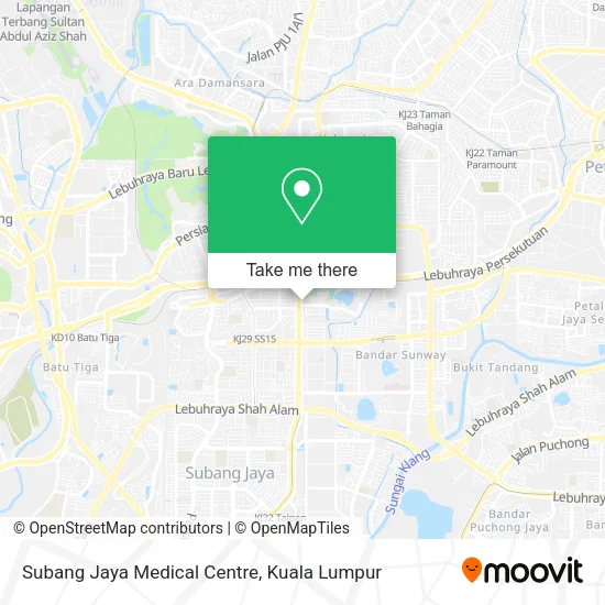 Subang Jaya Medical Centre map