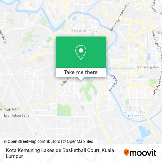 Peta Kota Kemuning Lakeside Basketball Court