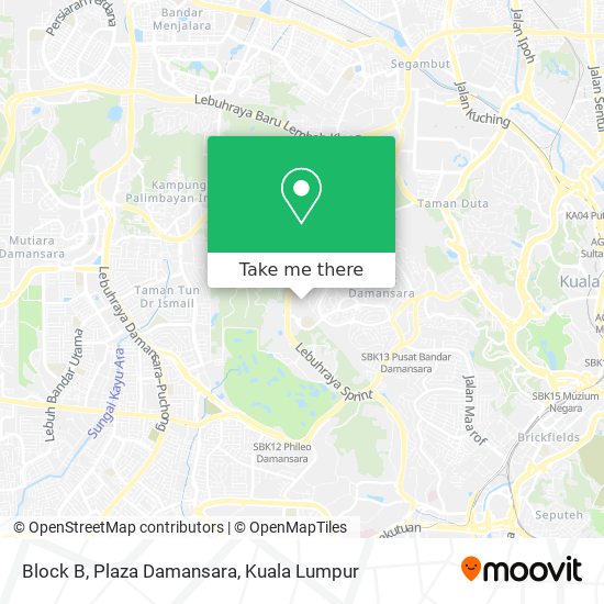 Peta Block B, Plaza Damansara