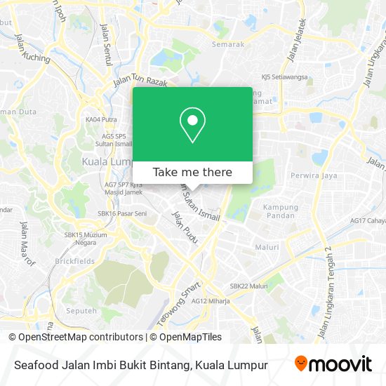 Peta Seafood Jalan Imbi Bukit Bintang