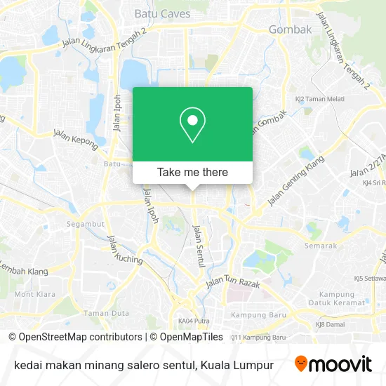 kedai makan minang salero sentul map