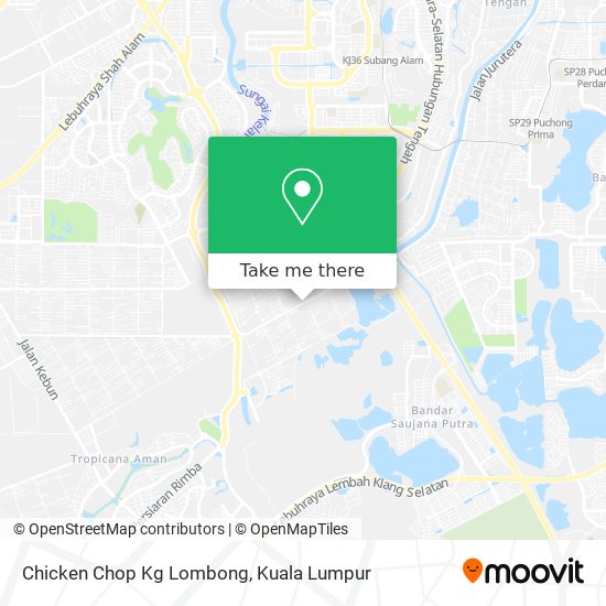 Peta Chicken Chop Kg Lombong
