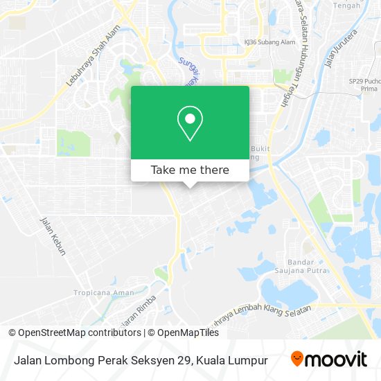Peta Jalan Lombong Perak Seksyen 29