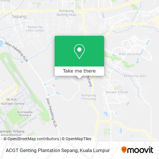 Peta ACGT Genting Plantation Sepang
