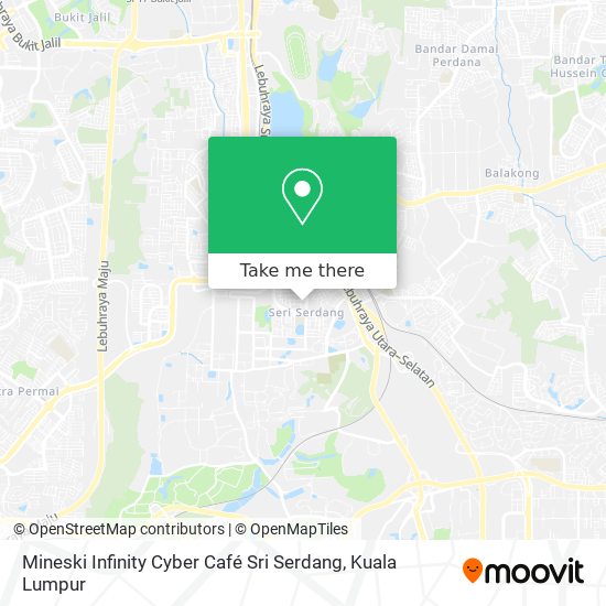 Peta Mineski Infinity Cyber Café Sri Serdang