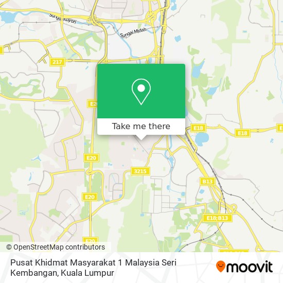 Pusat Khidmat Masyarakat 1 Malaysia Seri Kembangan map