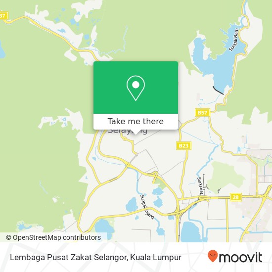 Peta Lembaga Pusat Zakat Selangor