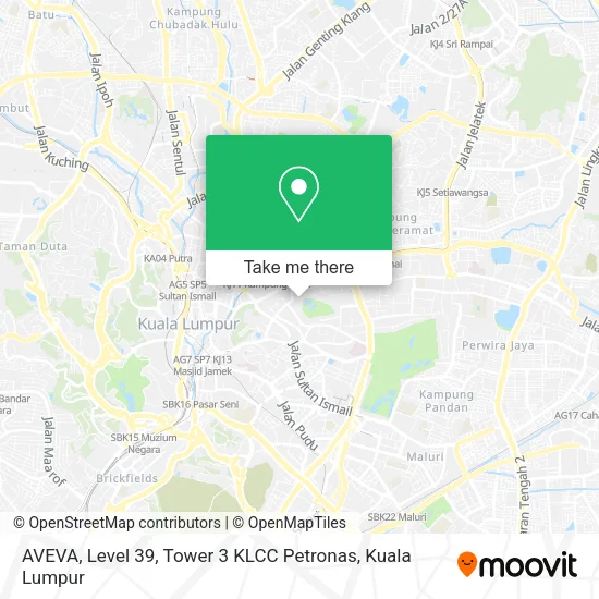 AVEVA, Level 39, Tower 3 KLCC Petronas map