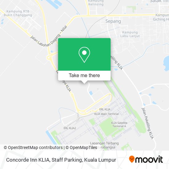 Peta Concorde Inn KLIA, Staff Parking