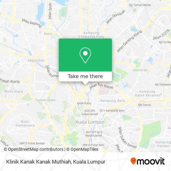 Klinik Kanak Kanak Muthiah map