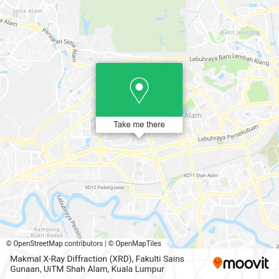 Makmal X-Ray Diffraction (XRD), Fakulti Sains Gunaan, UiTM Shah Alam map