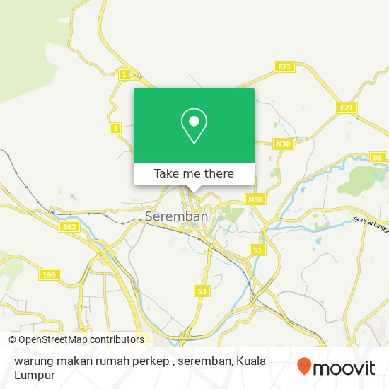 warung makan rumah perkep , seremban map