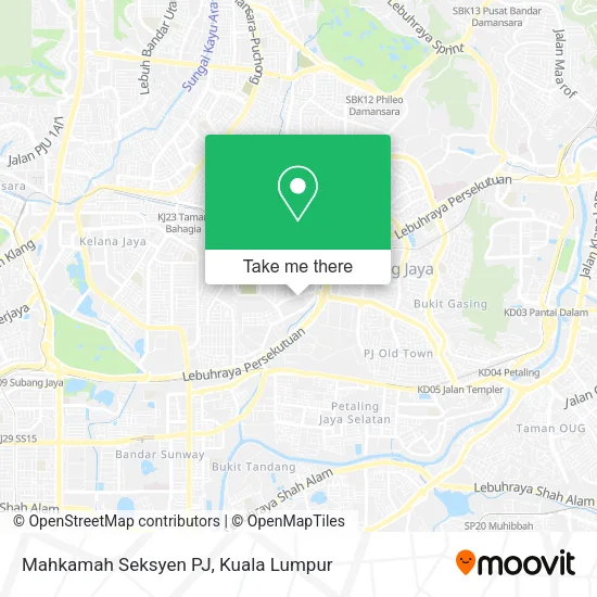 Mahkamah Seksyen PJ map
