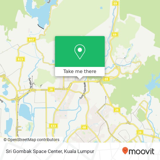 Sri Gombak Space Center map