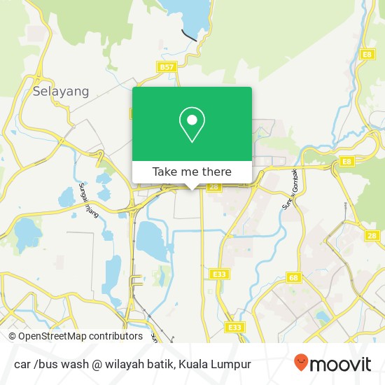 car /bus wash @ wilayah batik map