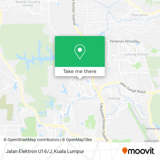 Jalan Elektron U16/J map