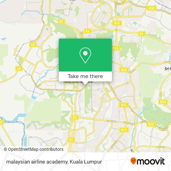 malaysian airline academy map