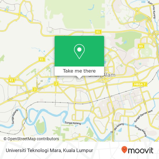 Universiti Teknologi Mara map