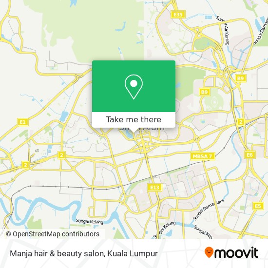 Manja hair & beauty salon map
