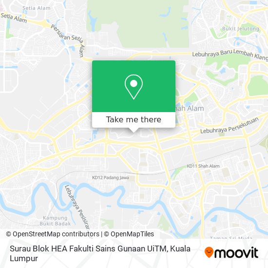 Surau Blok HEA Fakulti Sains Gunaan UiTM map