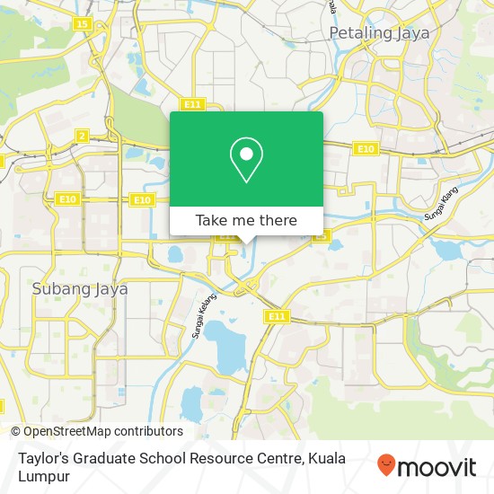 Taylor's Graduate School Resource Centre map