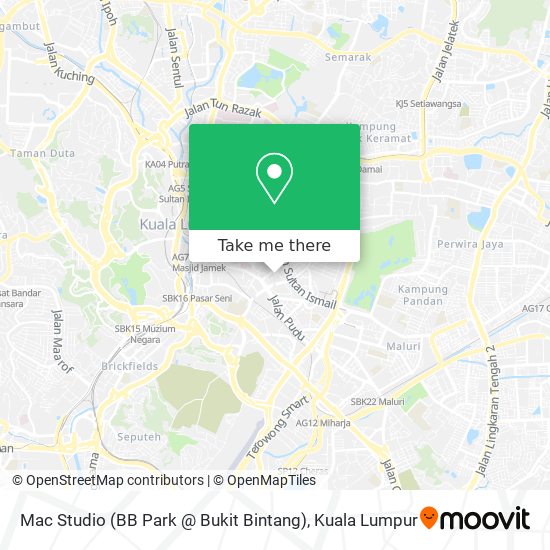 Peta Mac Studio (BB Park @ Bukit Bintang)