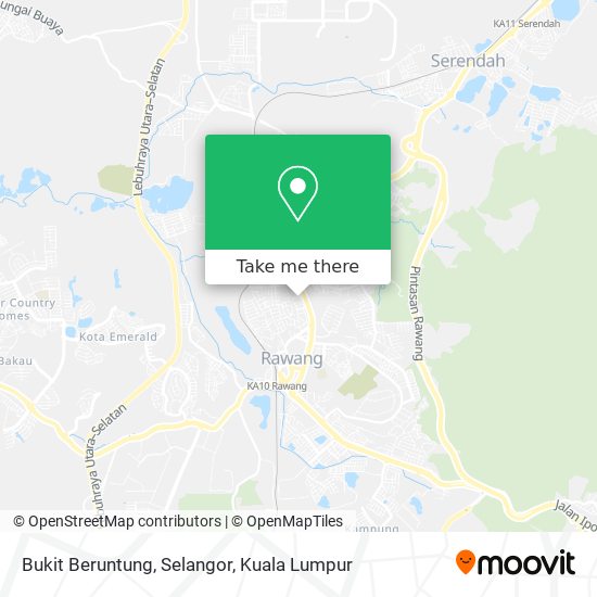 Peta Bukit Beruntung, Selangor
