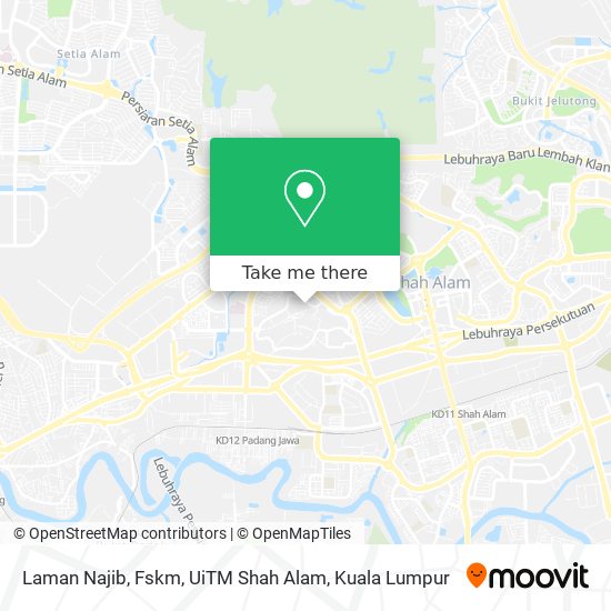 Laman Najib, Fskm, UiTM Shah Alam map