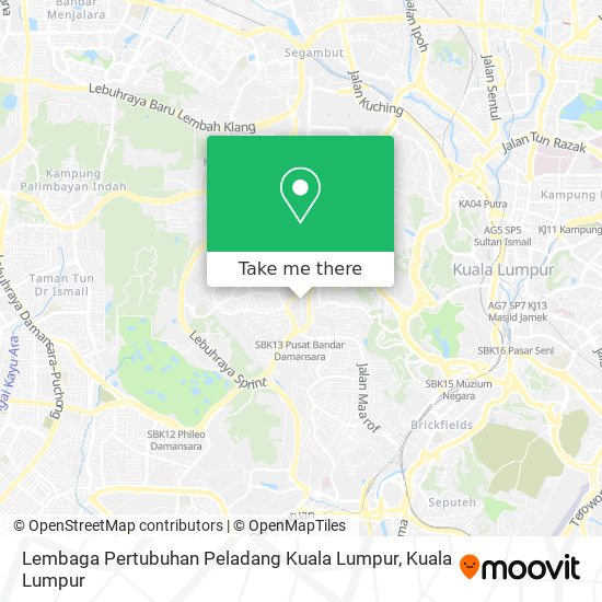 Lembaga Pertubuhan Peladang Kuala Lumpur map