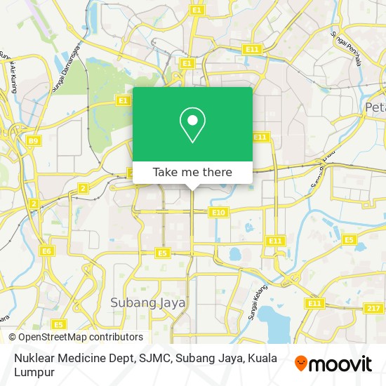 Nuklear Medicine Dept, SJMC, Subang Jaya map