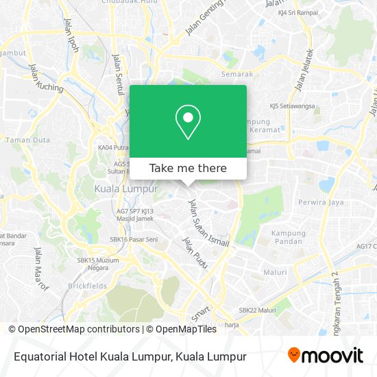 Equatorial Hotel Kuala Lumpur map
