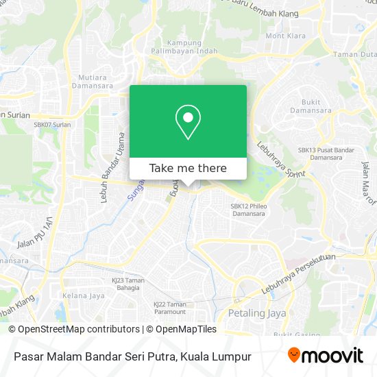 Peta Pasar Malam Bandar Seri Putra