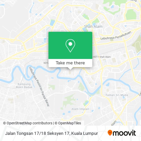 Jalan Tongsan 17/18 Seksyen 17 map