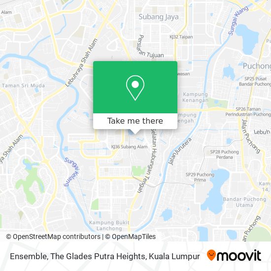 Ensemble, The Glades Putra Heights map