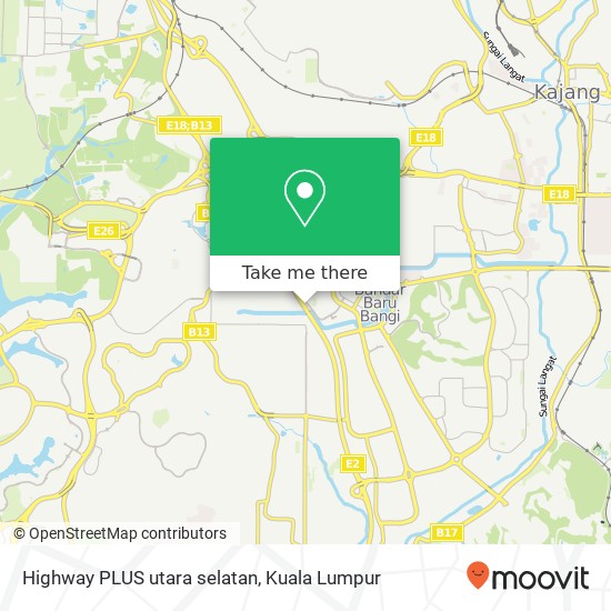 Highway PLUS utara selatan map