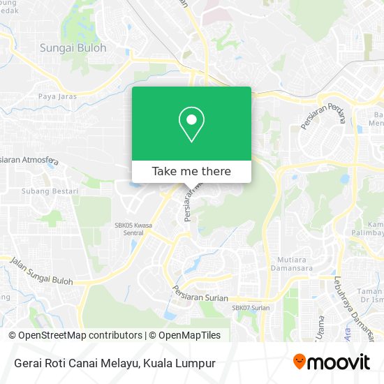 Peta Gerai Roti Canai Melayu