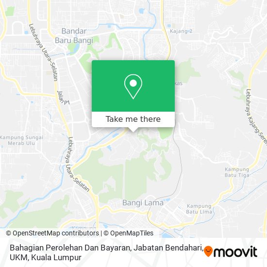 Bahagian Perolehan Dan Bayaran, Jabatan Bendahari, UKM map