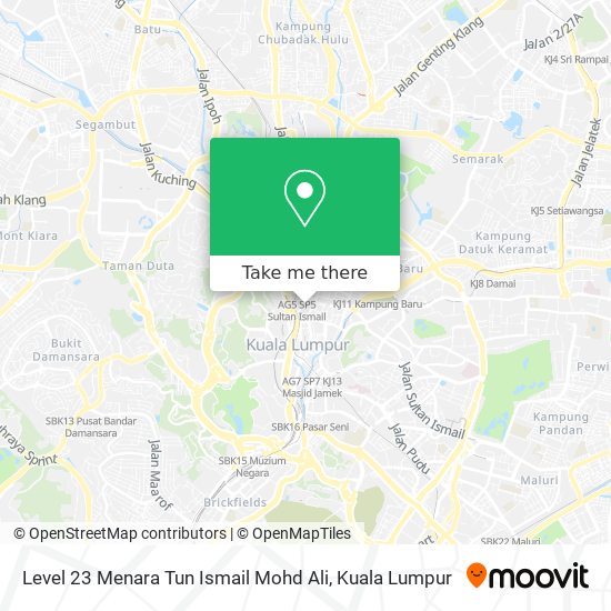 Peta Level 23 Menara Tun Ismail Mohd Ali
