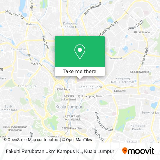 Peta Fakulti Perubatan Ukm Kampus KL