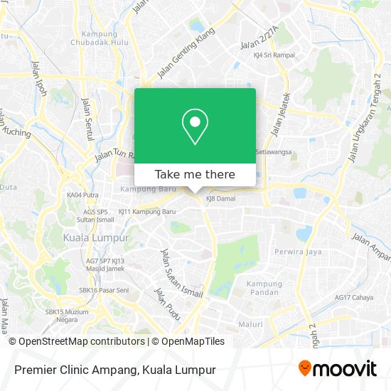 Peta Premier Clinic Ampang