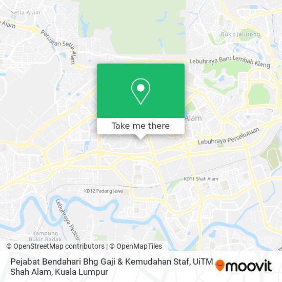 Peta Pejabat Bendahari Bhg Gaji & Kemudahan Staf, UiTM Shah Alam