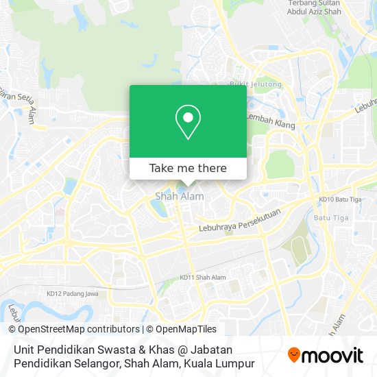 Peta Unit Pendidikan Swasta & Khas @ Jabatan Pendidikan Selangor, Shah Alam