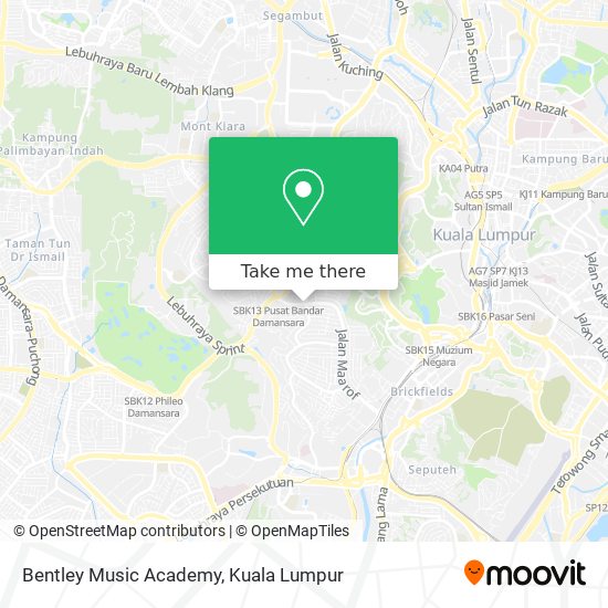 Bentley Music Academy map