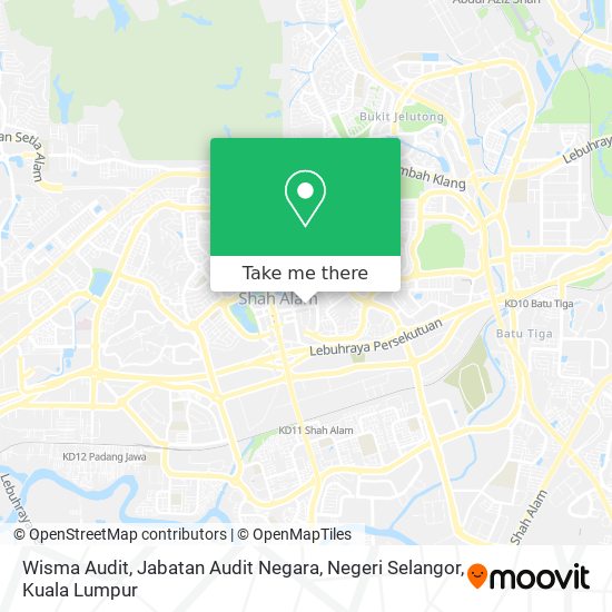 Peta Wisma Audit, Jabatan Audit Negara, Negeri Selangor