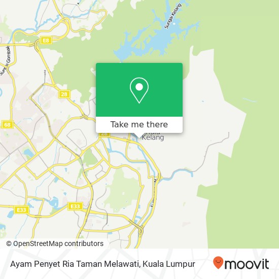 Ayam Penyet Ria Taman Melawati map