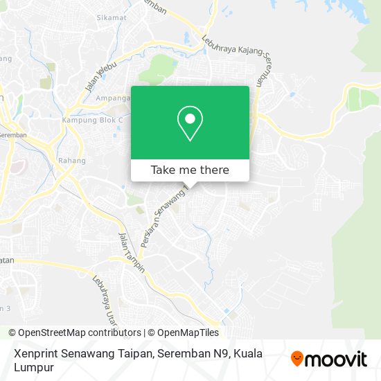 Xenprint Senawang Taipan, Seremban N9 map