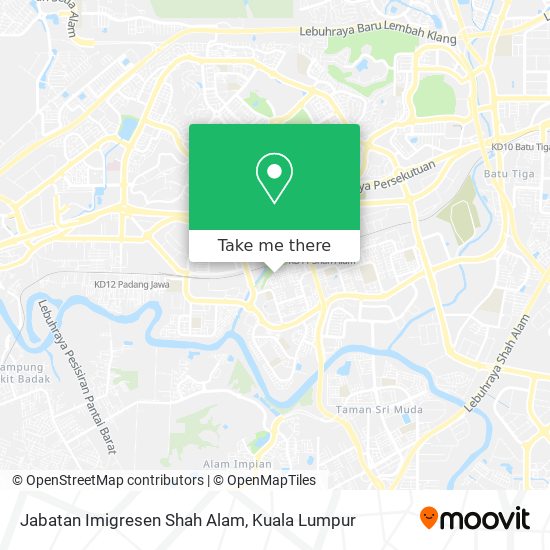 Peta Jabatan Imigresen Shah Alam