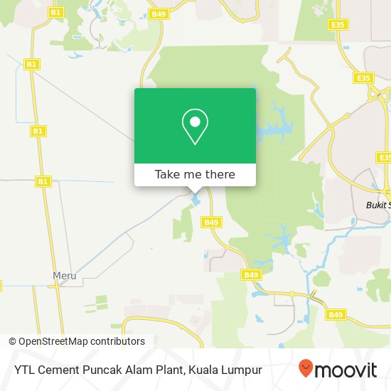 YTL Cement Puncak Alam Plant map