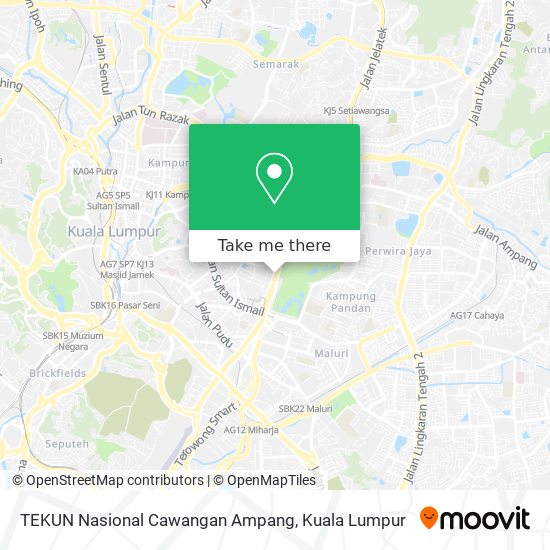 TEKUN Nasional Cawangan Ampang map